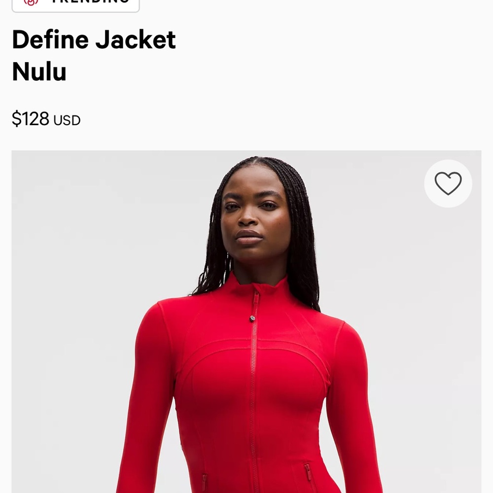lululemon athletica Red Define Nulu Jacket